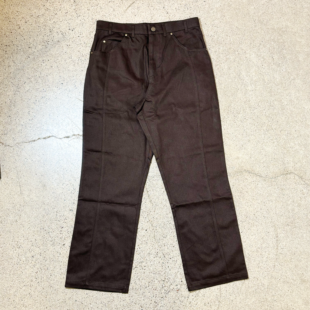 Full front image of kader signature brown pant.