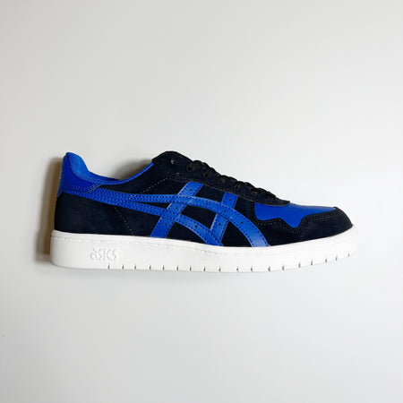 ASICS JAPAN PRO IN BLACK AND BLUE WITH WHITE SOLE