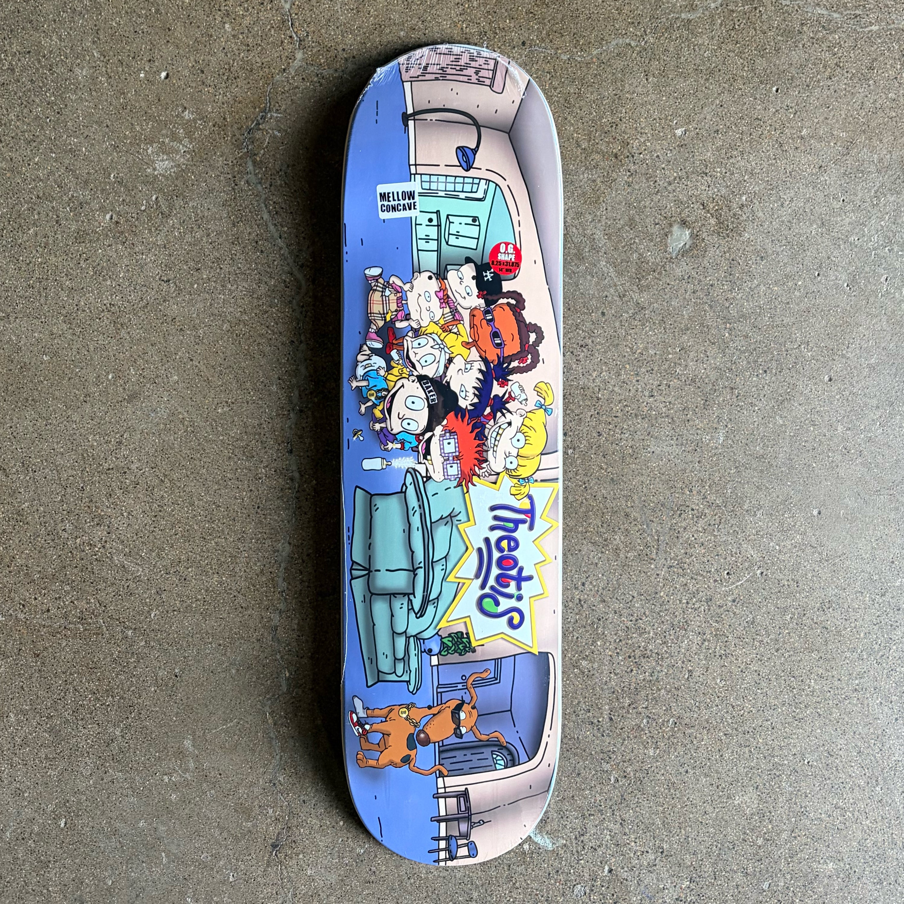 Full image of deck, Rugrats cartoon inspired art.