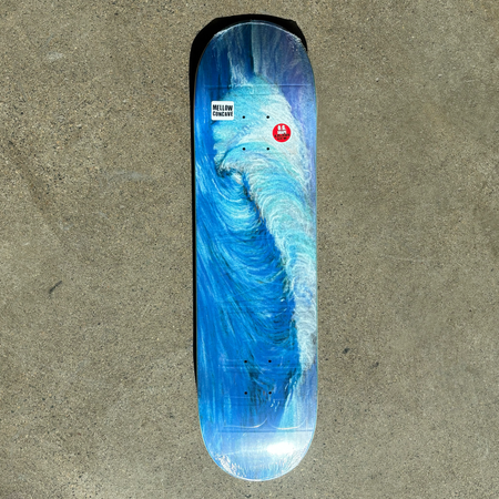 Full image of deck. Baker embossed logo over big wave art.