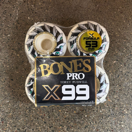 Image of 4 wheels in packaging. 
