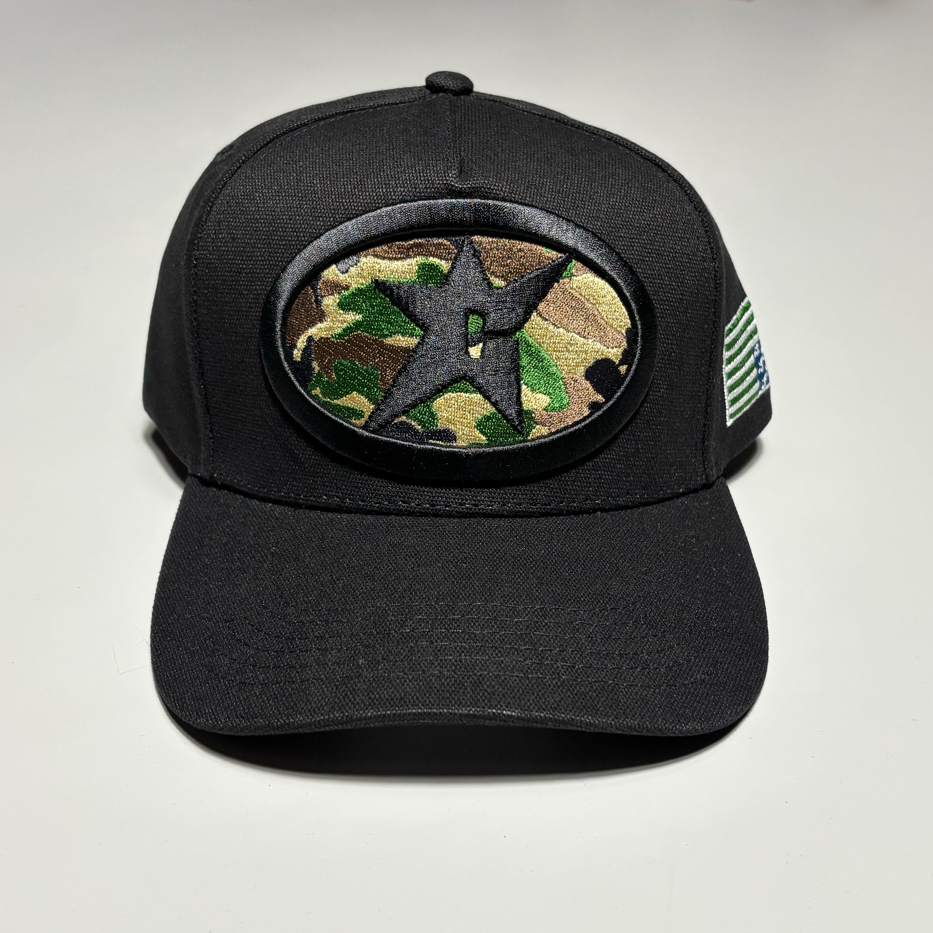 Black hat with c-star patch on crown.
