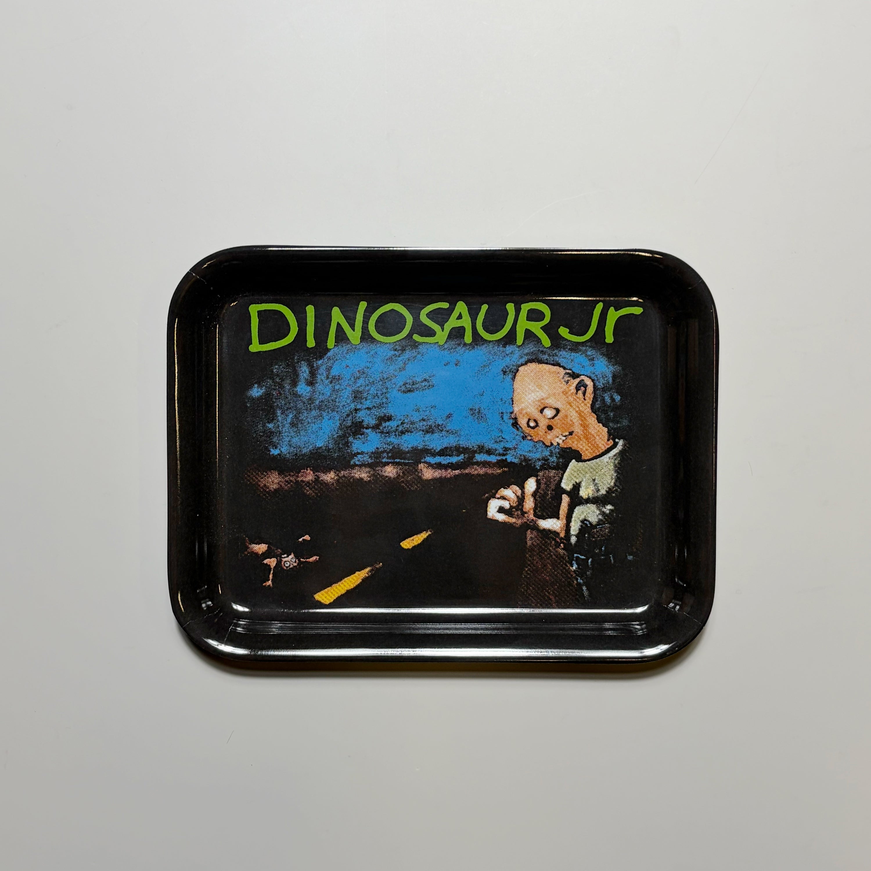 Carpet Dinosaur Jr Season 22 rolling tray on white background.