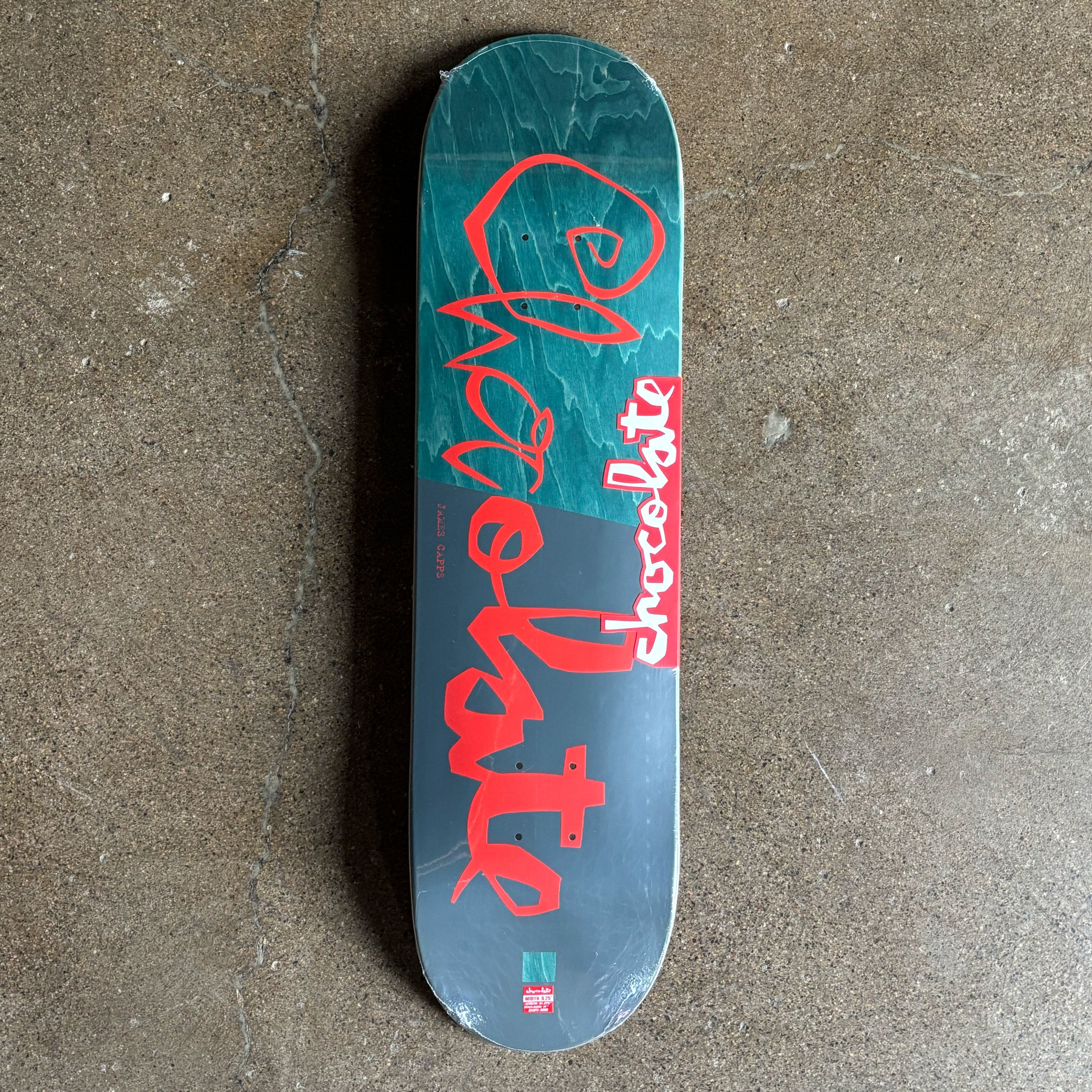 Full image of deck with combined chocolate logos