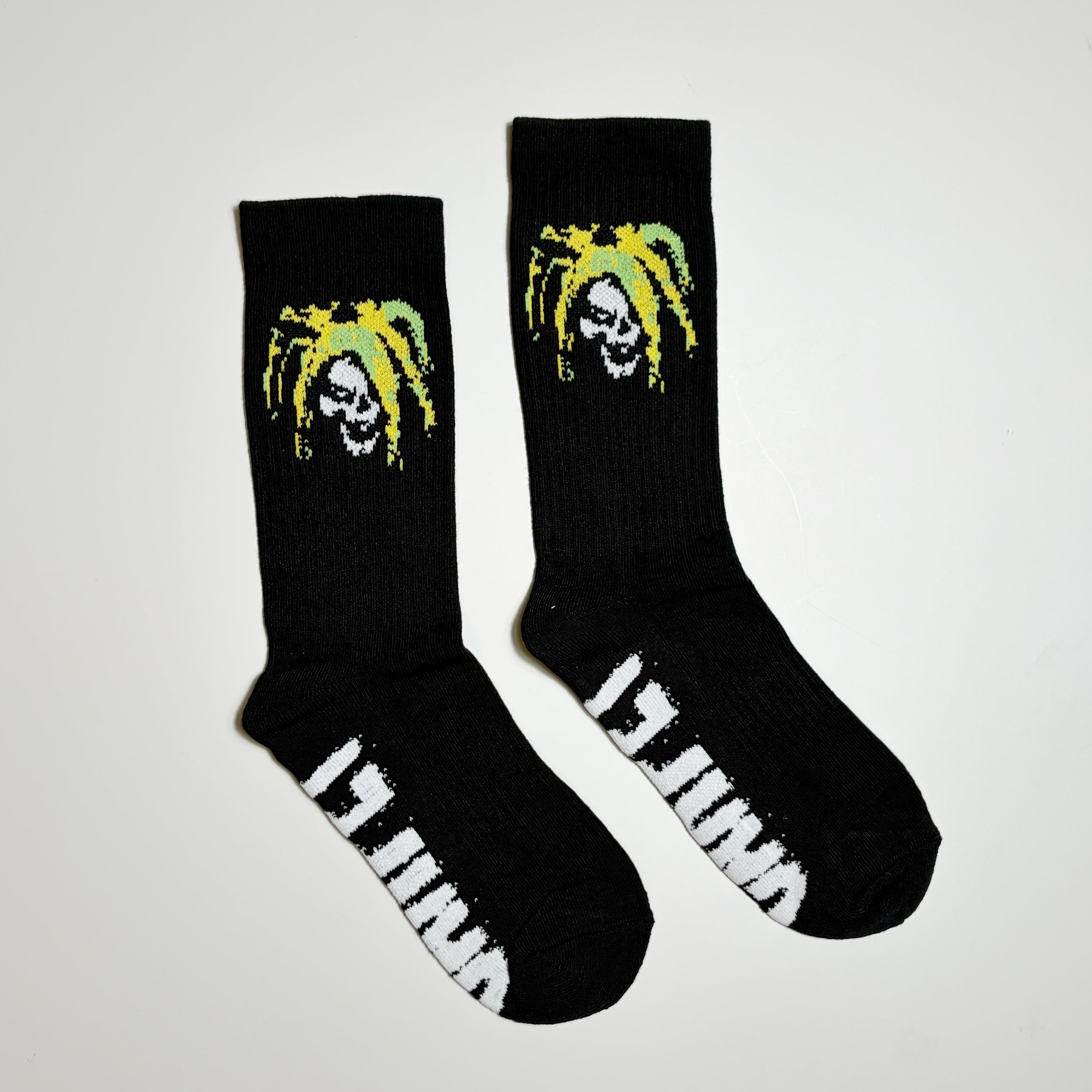 Pair of Carpet Company Season 22 Jester Socks in black.