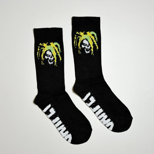 Pair of Carpet Company Season 22 Jester Socks in black.
