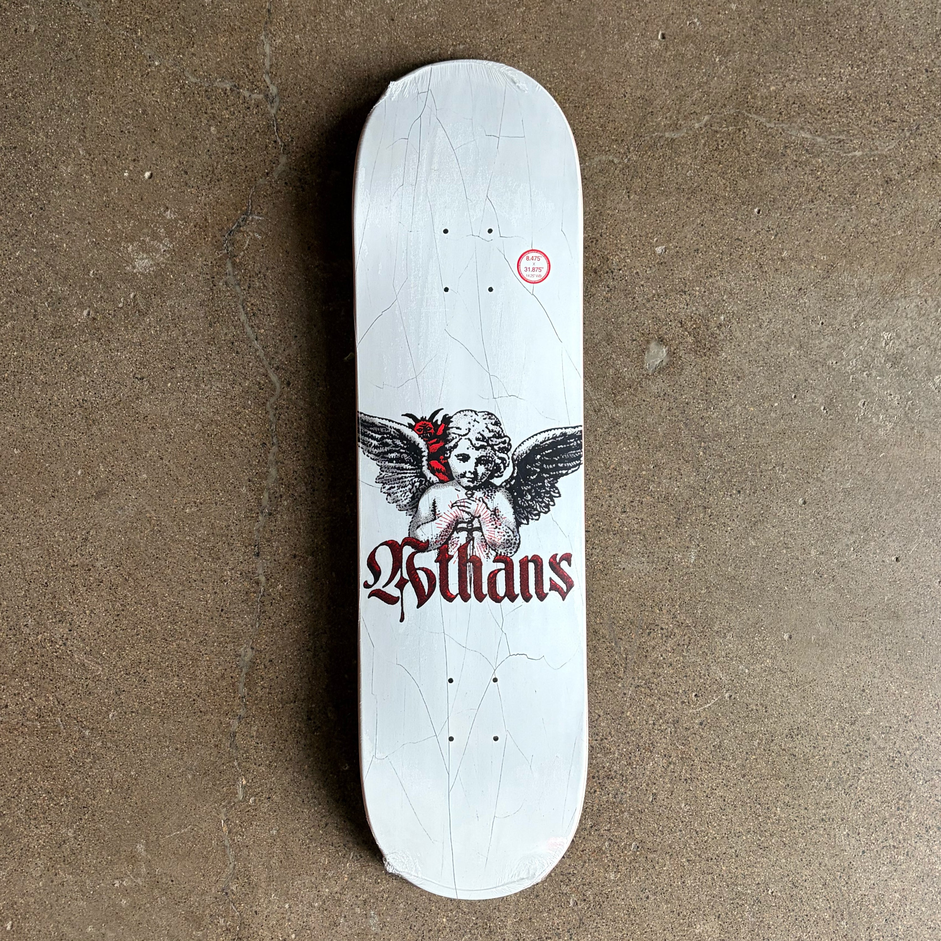 Full image of deck white background with cherub artwork.