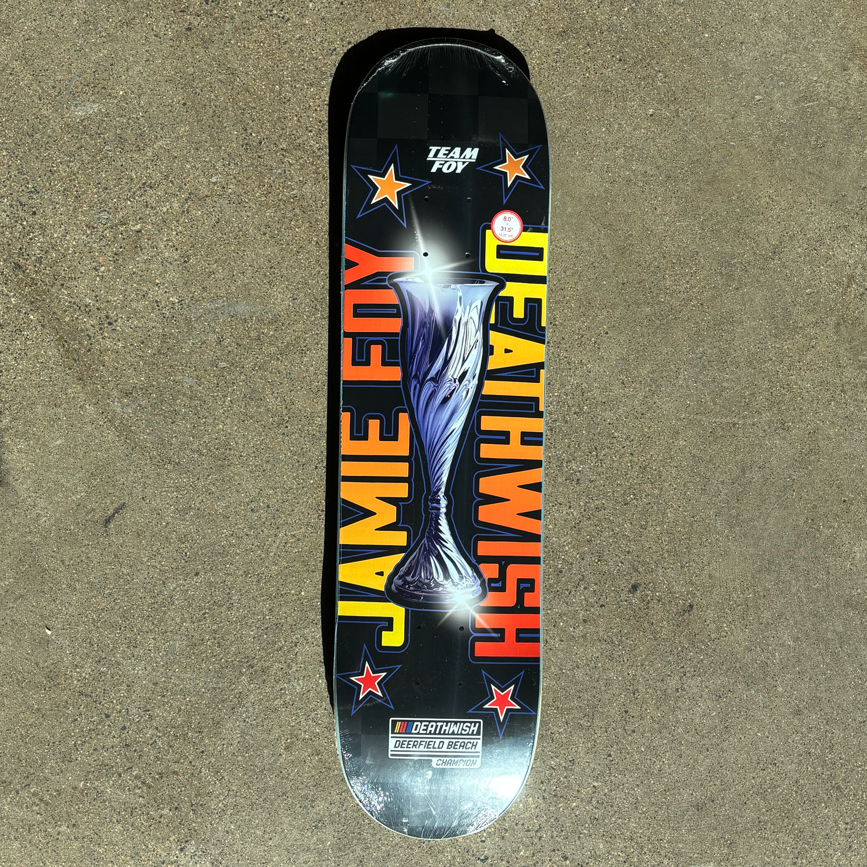 Full image of deck. Champion bold style artwork.