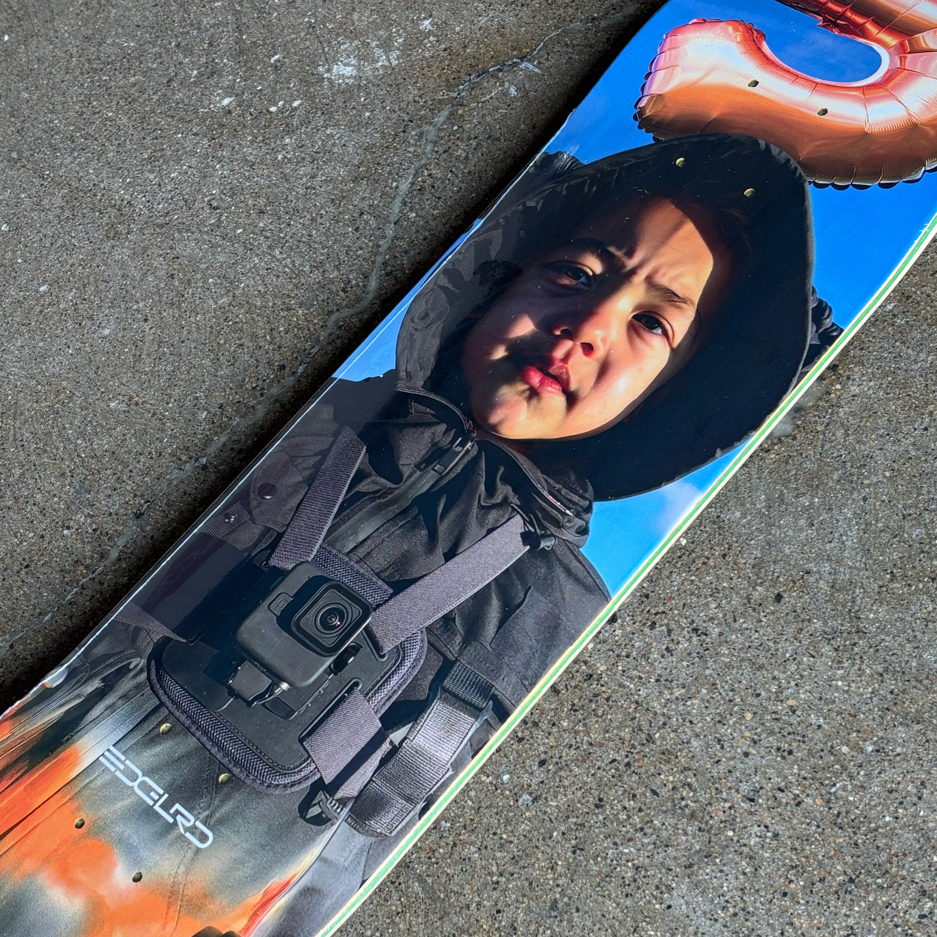 Close detail of AI generated image of pro as a baby. 