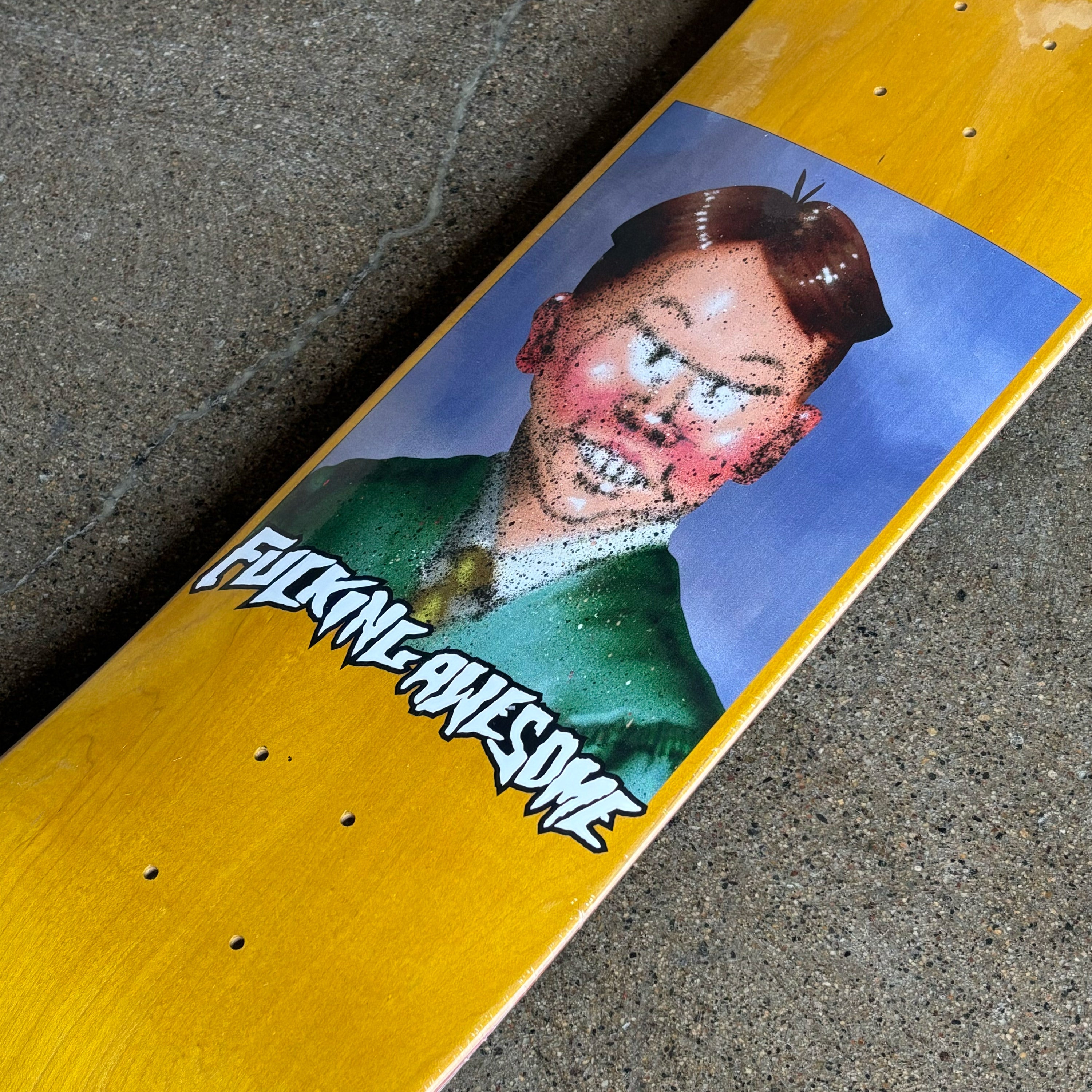 Close detail of sickid art.