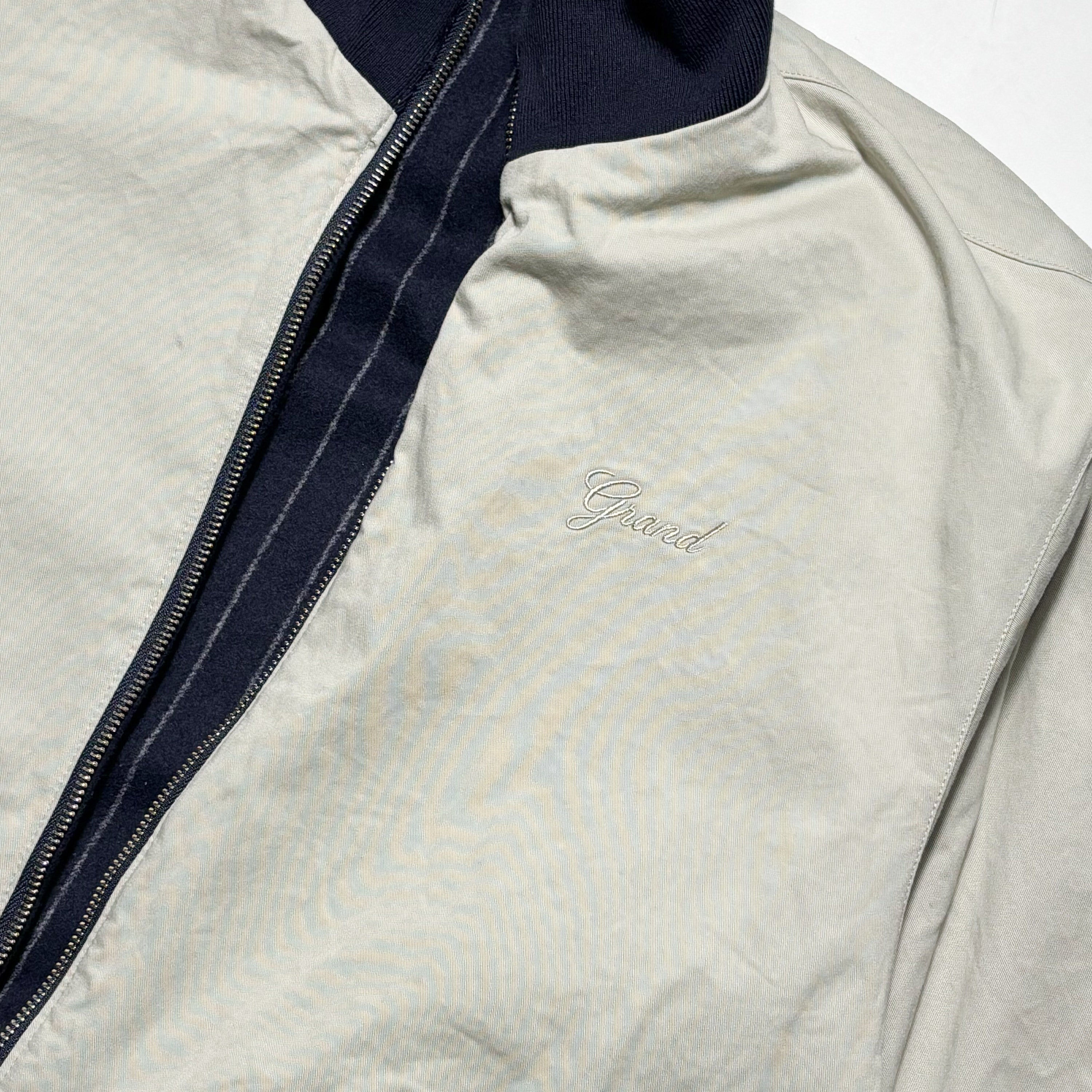 Close detail of embroidery on chest.