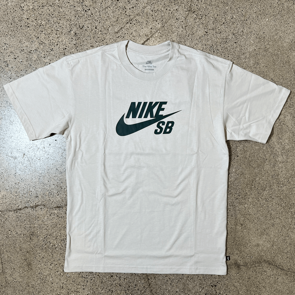 GREY T-SHIRT WITH PRINTED NIKE SB LOGO ON CHEST