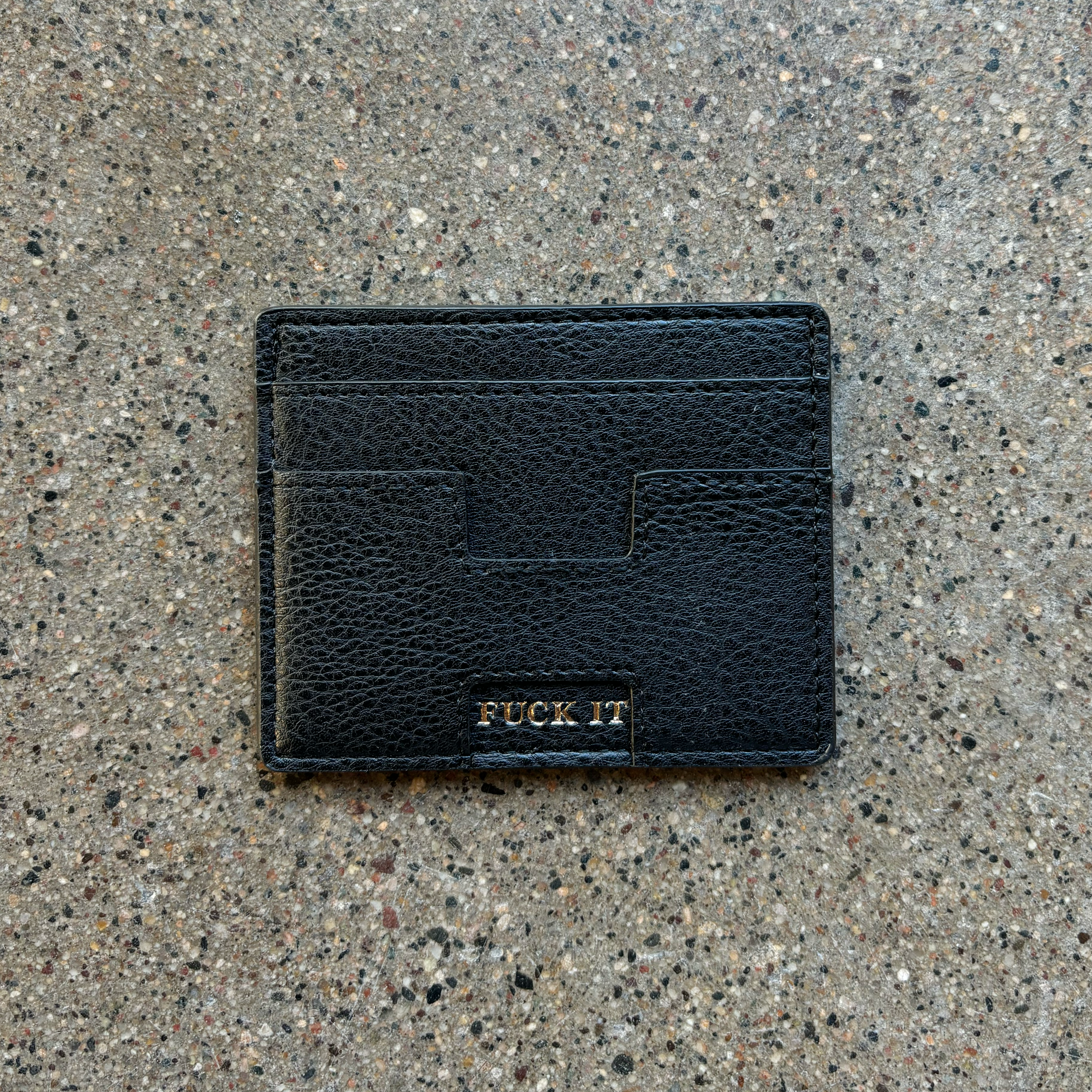 Image of leather card holder with 