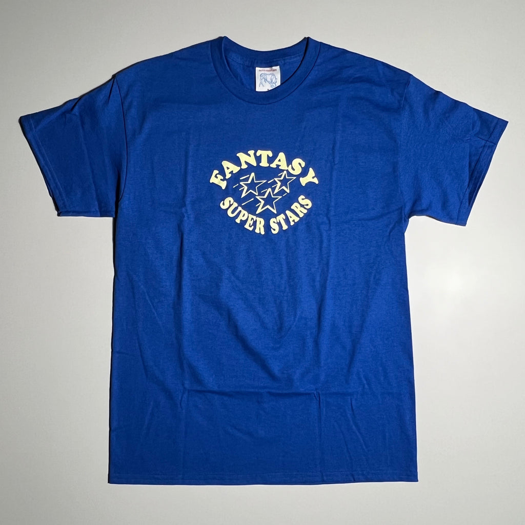 BLUE TEE WITH FANTASY SUPER STARS LOGO CENTER CHEST