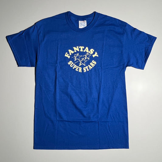 BLUE TEE WITH FANTASY SUPER STARS LOGO CENTER CHEST