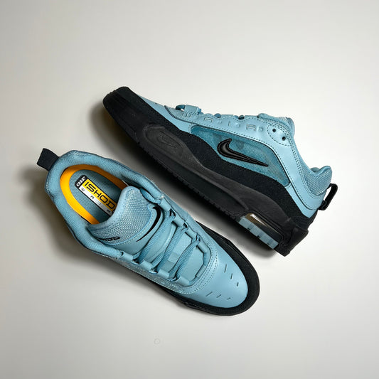 NIKE SB ISHOD AIR MAX IN DENIM TURQ WITH BLACK SWOOSH AND SOLE