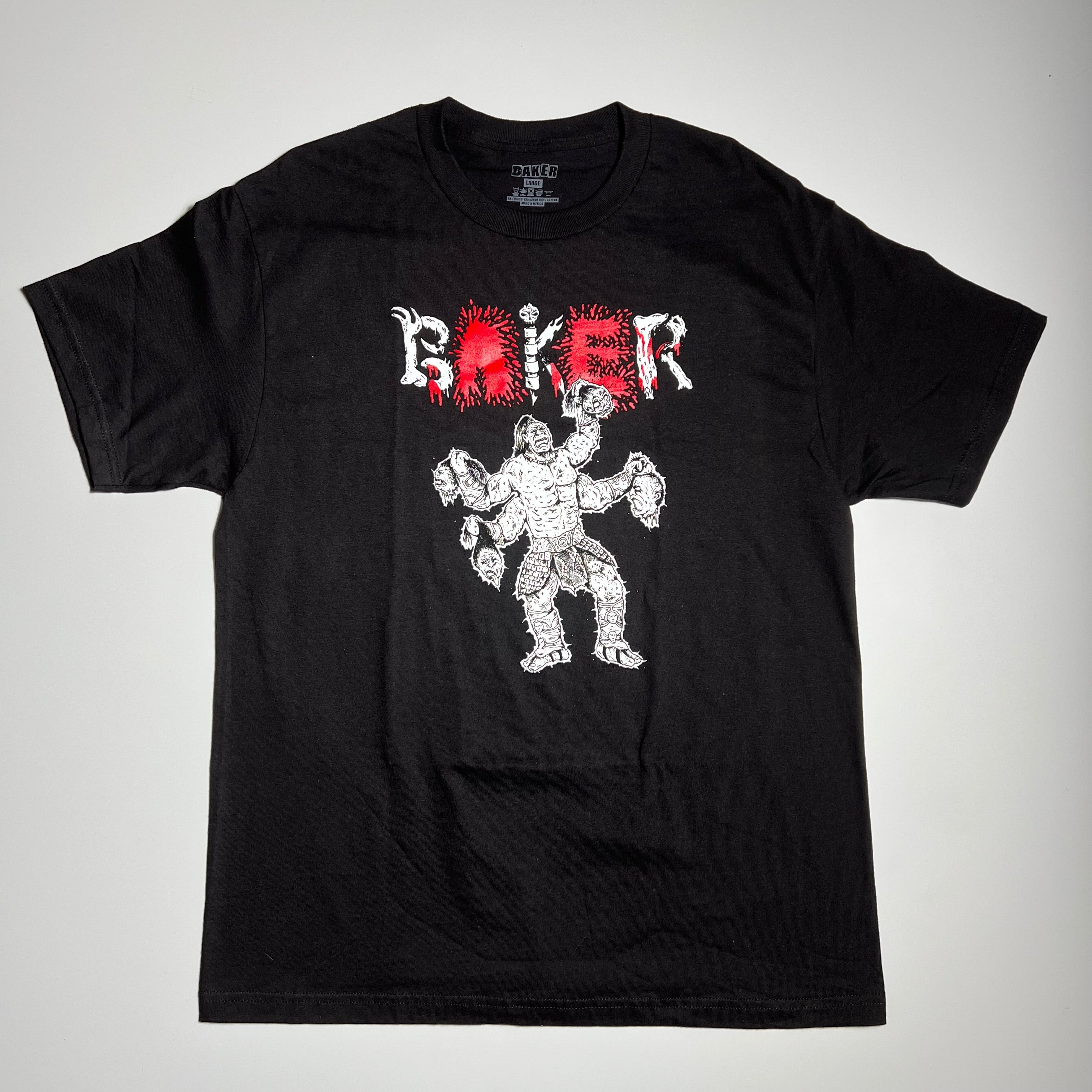 BLACK BAKER TEE WITH KOMBAT GRAPHIC 