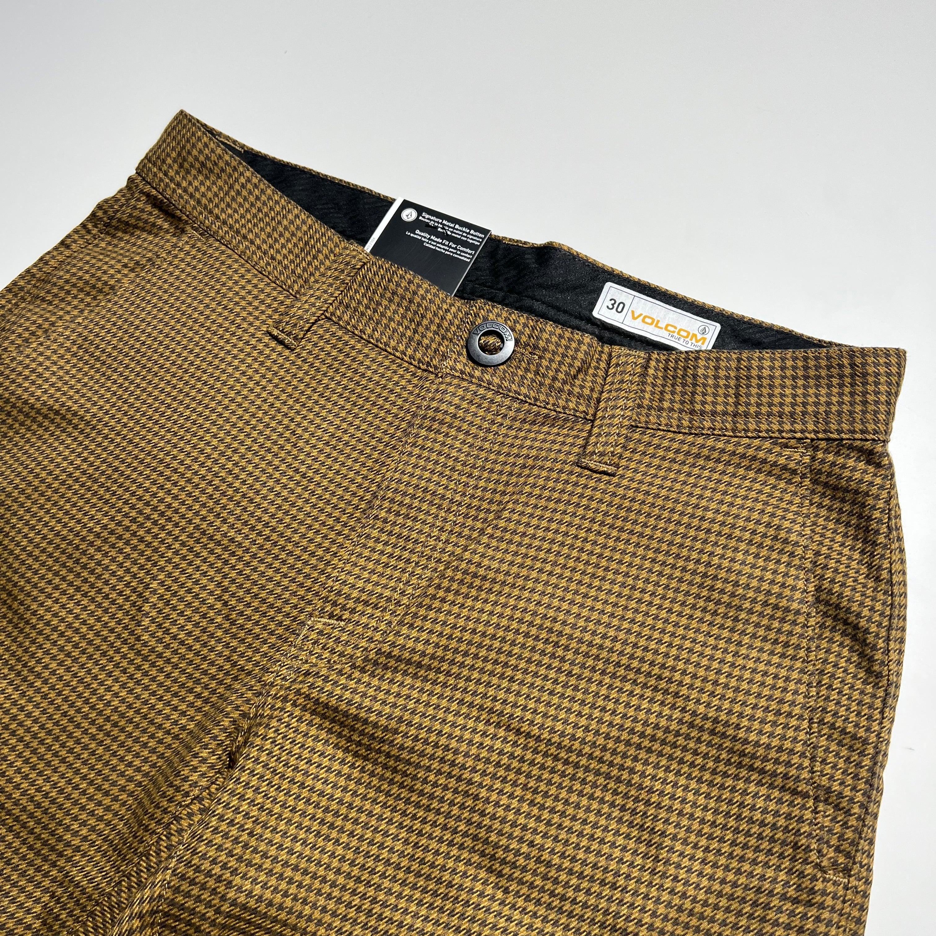 VOLCOM BROWN HOUNDSTOOTH PANT
