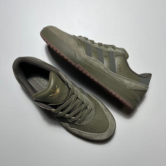 ADIDAS SKATEBOARDING TYSHAWN JONES SIGNATURE SHOE IN OLIVE