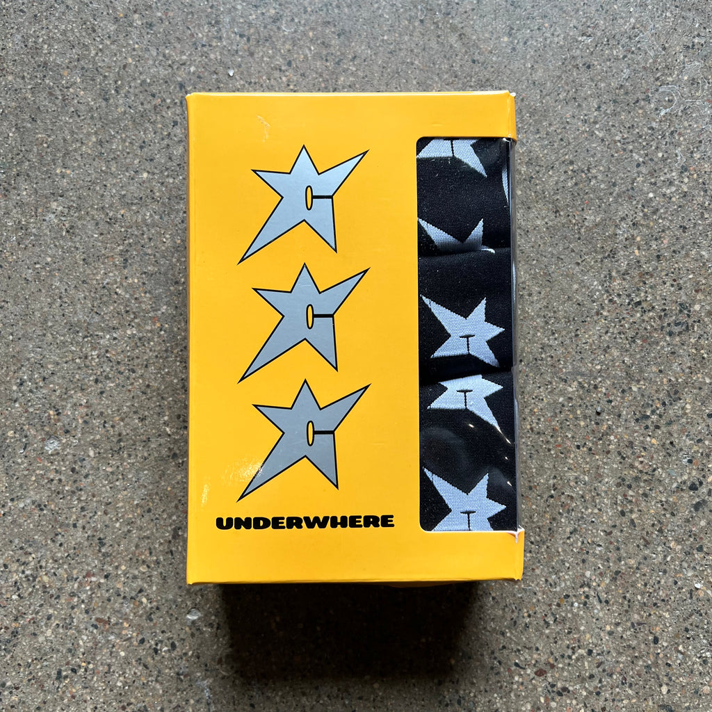 CARPET C STAR BOXERS IN YELLOW BOX PACKAGING