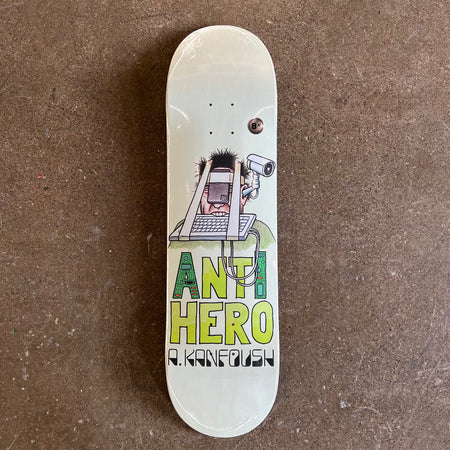 ANTIHERO DECK AUSTIN KANFOUSH PRO MODEL ANTI-INTELLIGENCE GRAPHIC