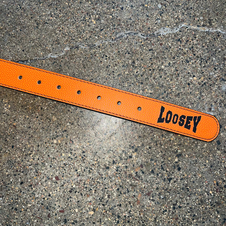 LOOSEY ISHOD WAIR OFFICAL GAME BELT IN ORANGE AND BLACK