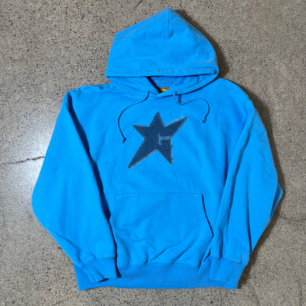 CARPET DENIM C STAR BLUE HOODIE