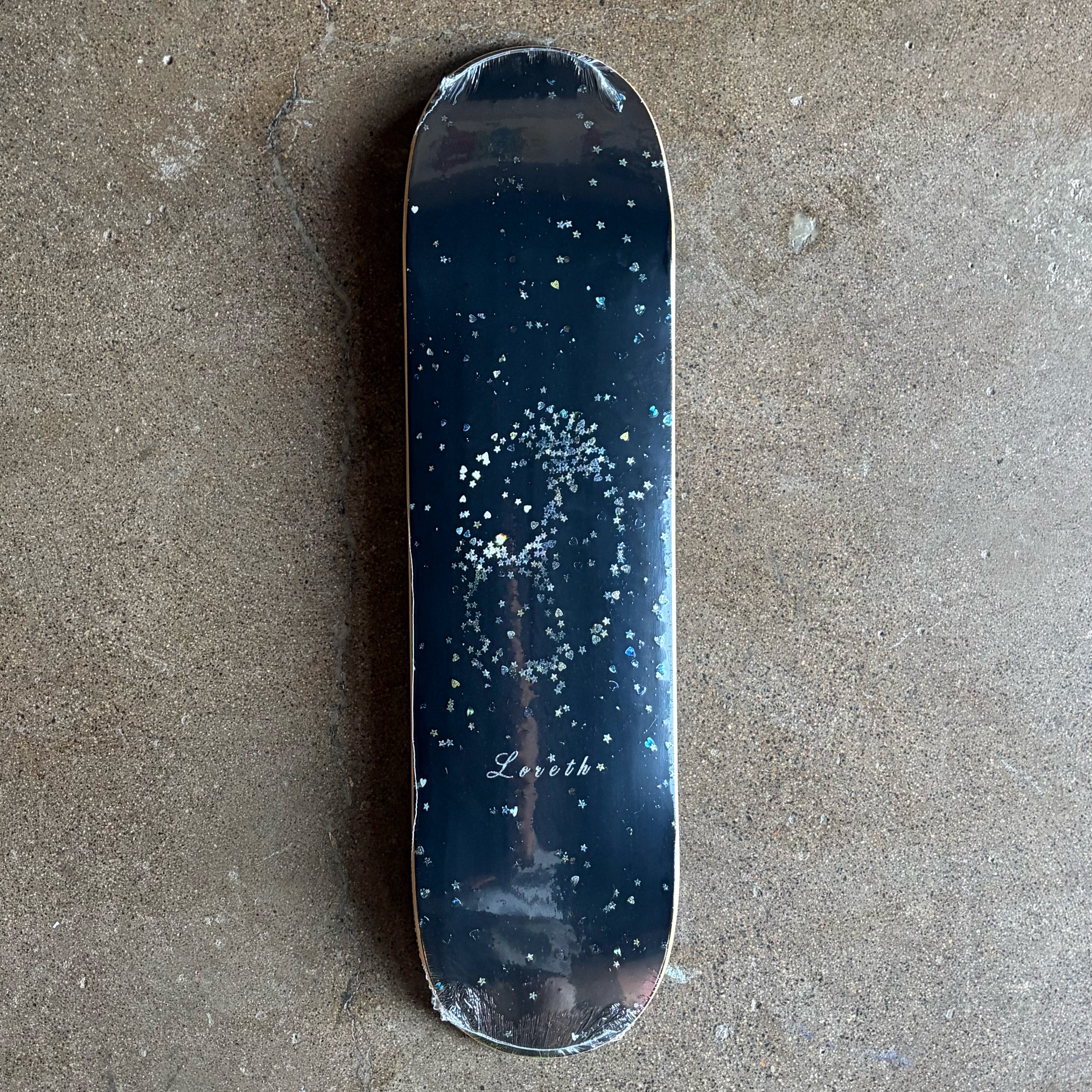 Full image of Limosine Skateboard Deck. Stardust art by Aaron Loreth