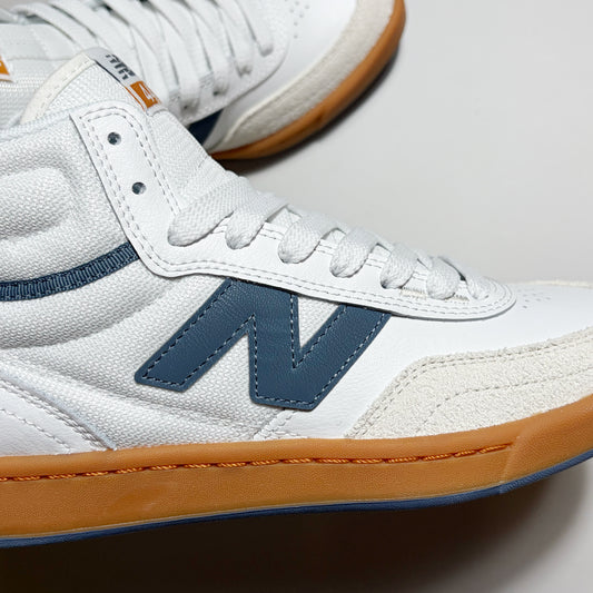 Close detail of blue "N" on mid-panel
New Balance Numeric NM440 High V2