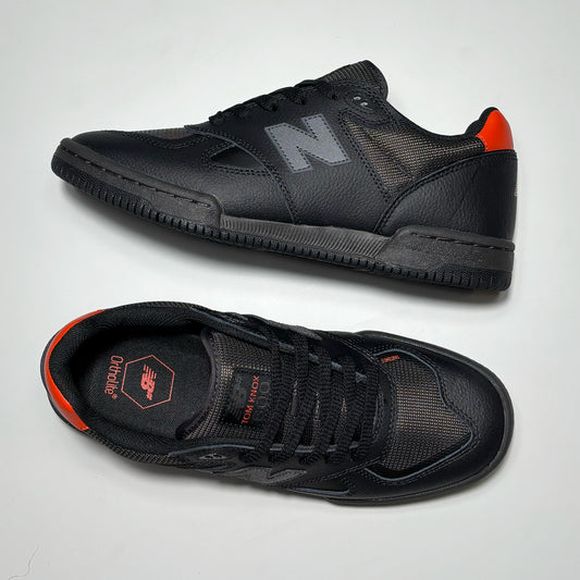 Toe down view with side profile .
Tom Knox woven label on tongue.