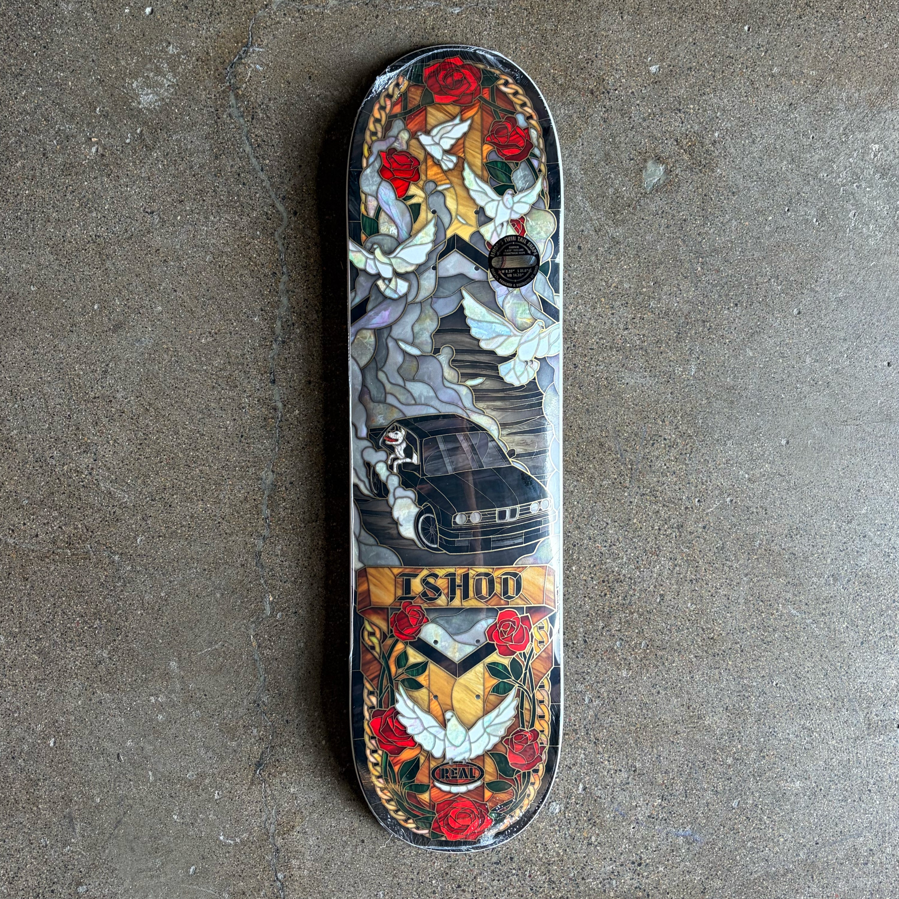 Full image of Real Skateboards Ishod Wair Cathedral Deck.