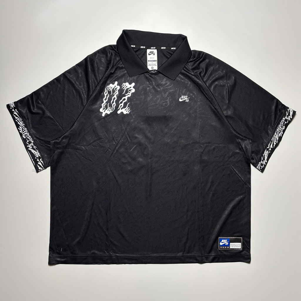 Front image of black jersey with 02 printed on chest across from Nike SB embroidered adjacent. 