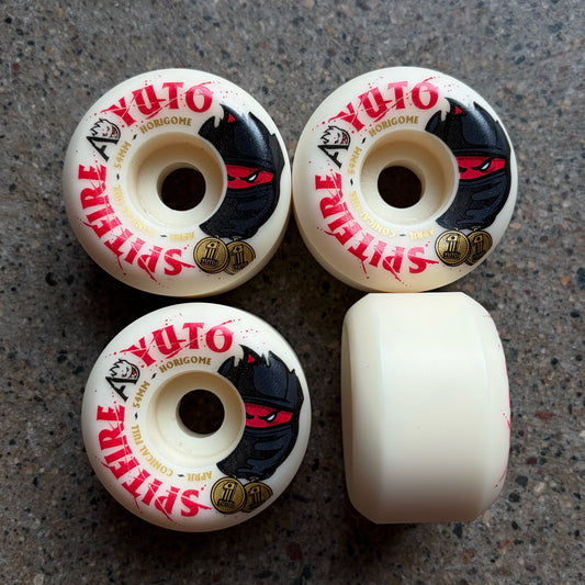 Set of 4 Spitfire x April Formula Four Yuto Conical full wheels.