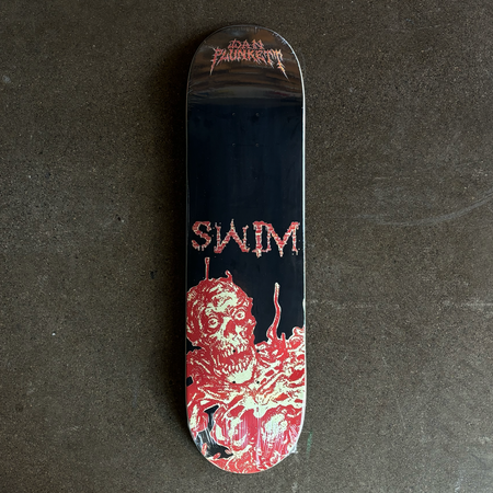 Full image of deck.
8.25" shape with skeleton on black background