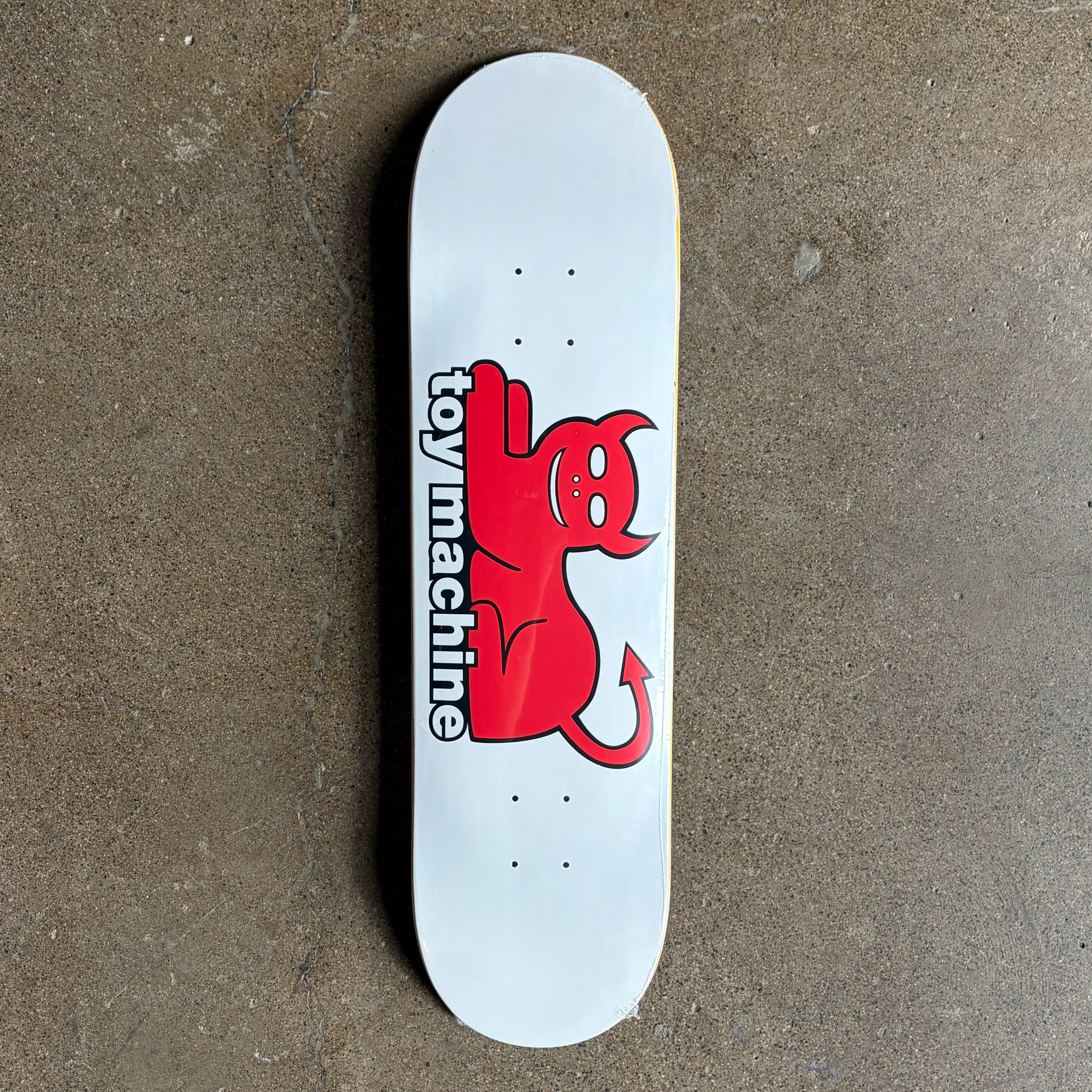 Full image of Toy Machine Devil Cat skateboard deck.