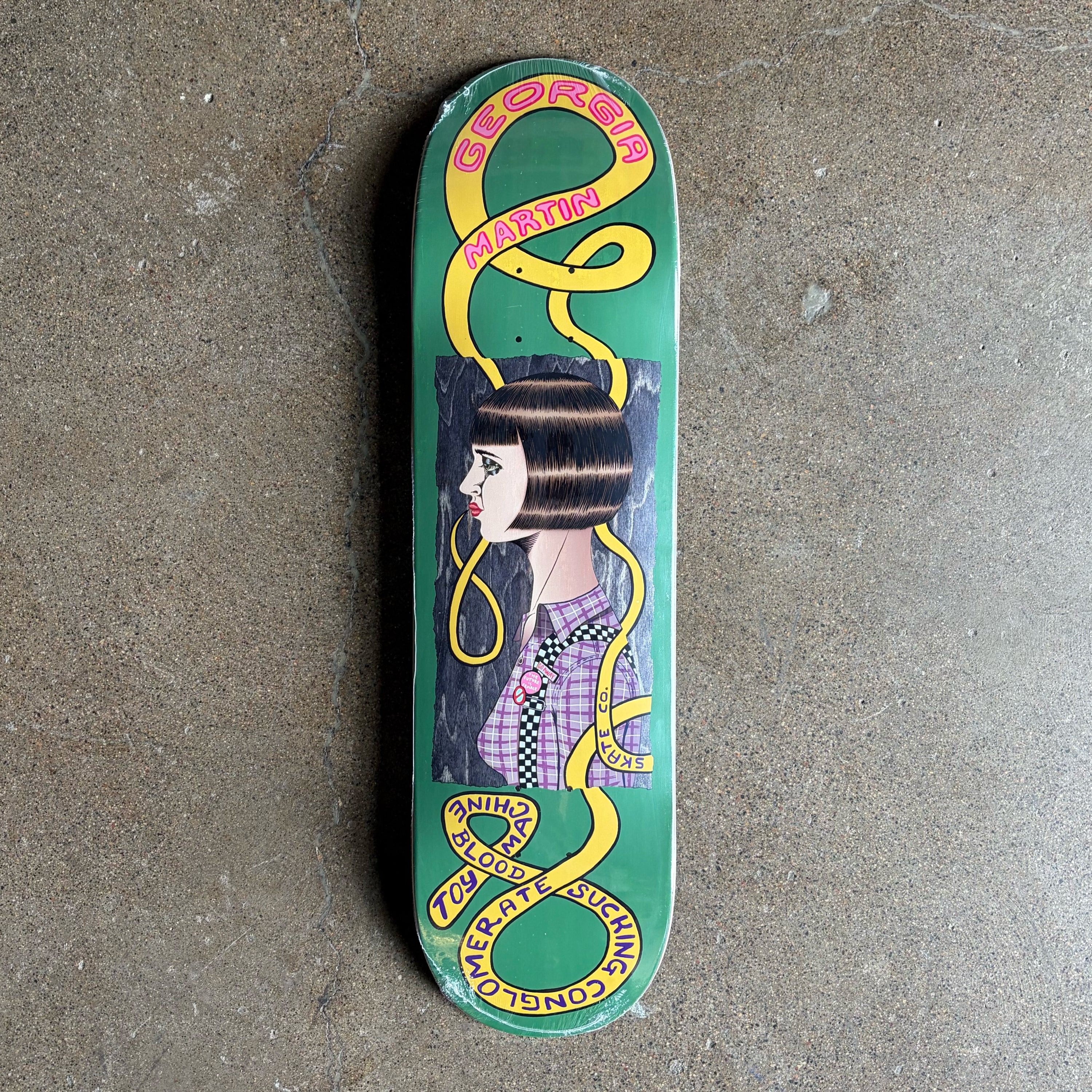 Full image of Toy Machine Georgia Martin pro model skateboard deck.