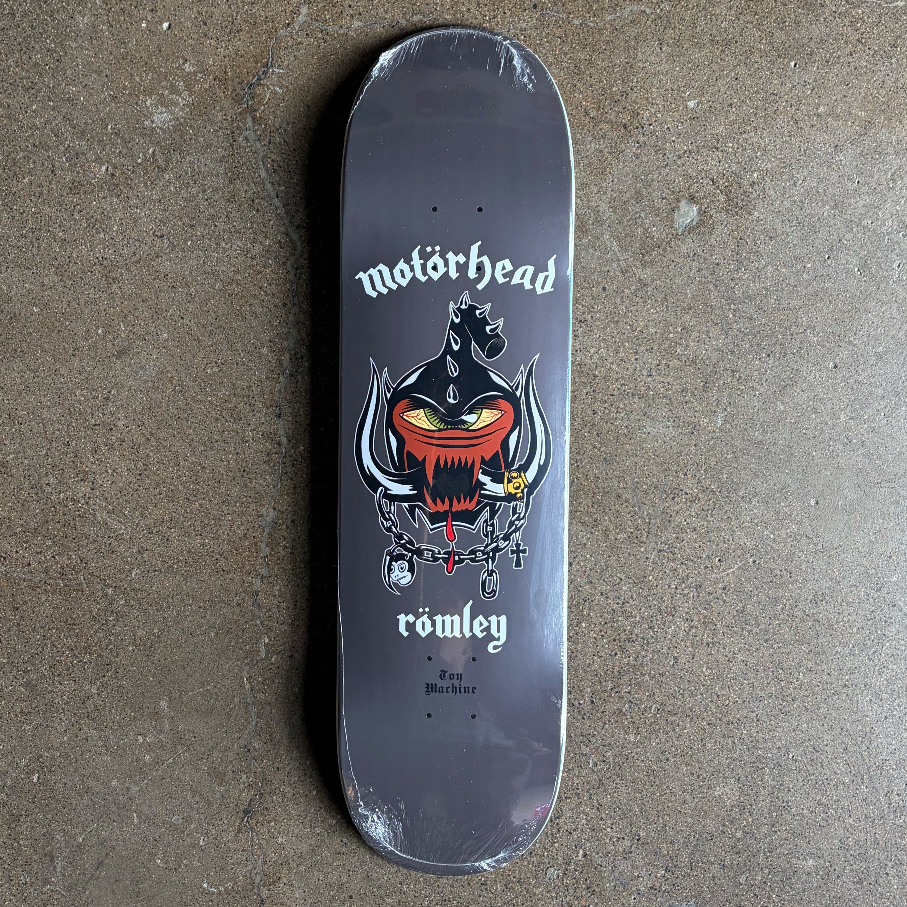 Full image of Toy Machine Geoff Rowley Motorhead skateboard deck.