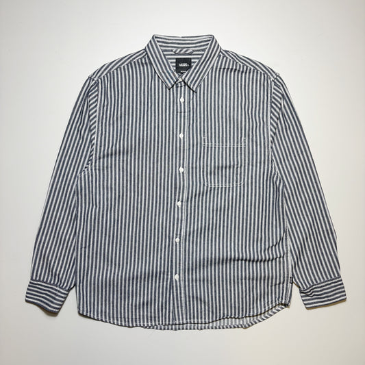 Front image of Vans Lawson Stripe Woven longsleeve button shirt.