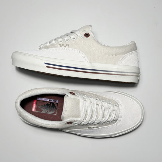 Toe down view with side profile.
Dime logo embossed on back heel tabs. 
