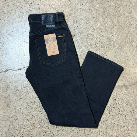 Image of folded grey denim pant.