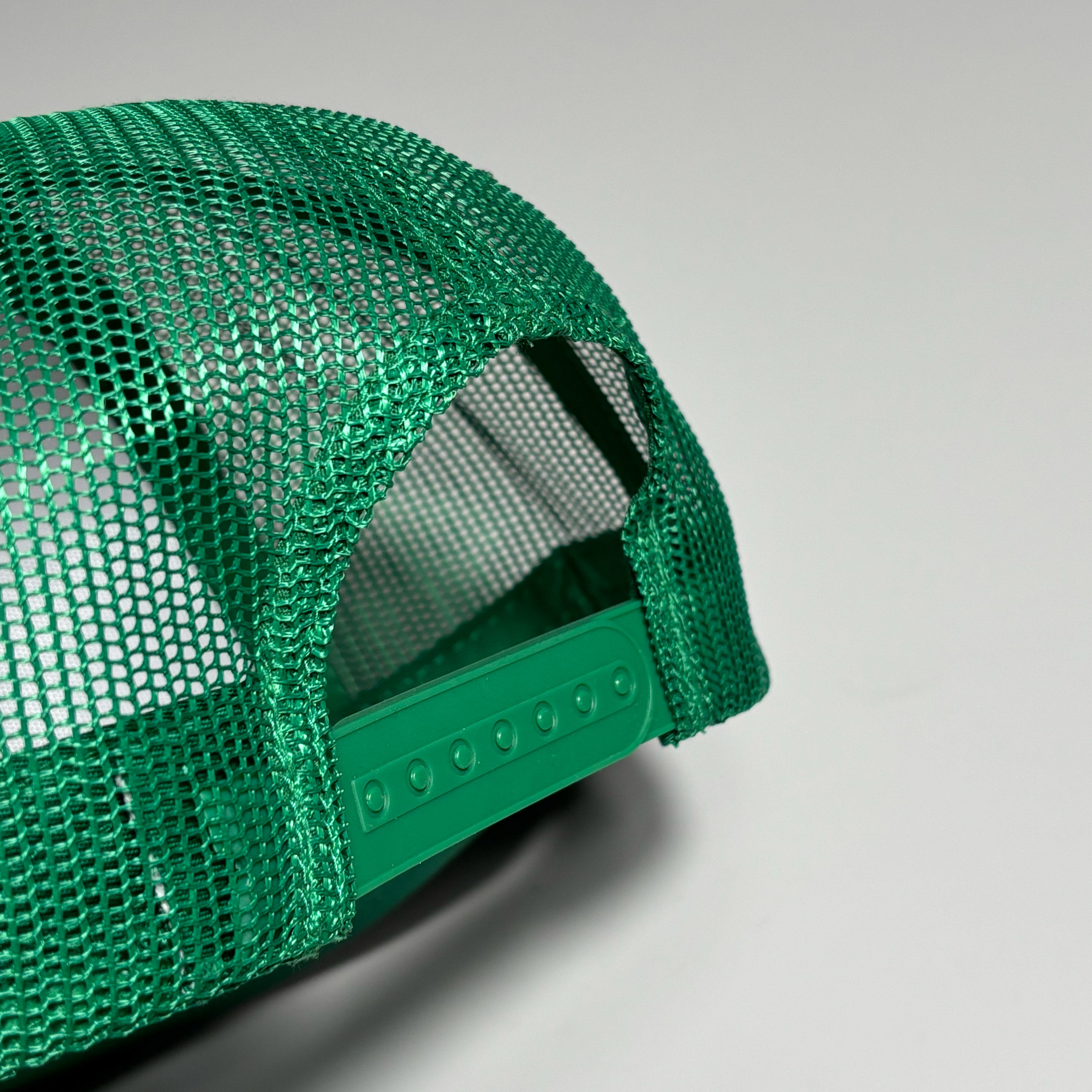 Snapback closure detail.